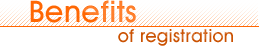 Benefits of registration