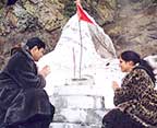 Natural Shiv ling at Rohtang pass