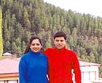 Outside our cottage at Shimla