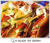 Chicken schezuan taco shells