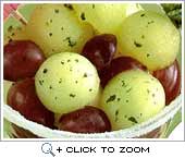 Minted grape and litchi salad