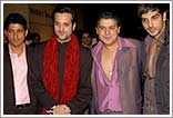 Bro and buddies: Farhan Akhtar, Fardeen Khan, Sajid Khan, Zayed Khan