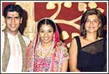The newly weds and family with actress Sarika