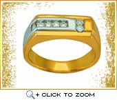 Multi diamond studded gold ring