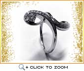 Exotically designed diamond studded ring