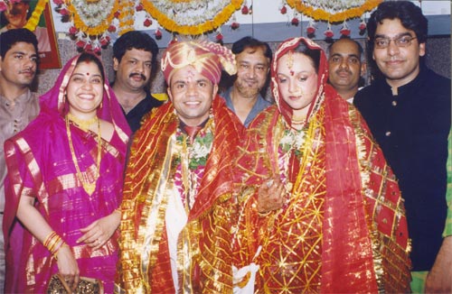 Radha and Rajpal Yadav with Renuka and Ashutosh Rana