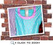 Jamevar top with a crushed skirt