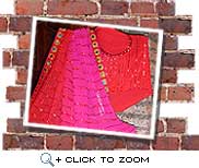 Saree with vivid borders and kaleidoscope embroidery