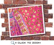Hand embroidered saree with authentic Luckhnowi work