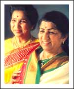 Asha Bhosle and Lata Mangeshkar