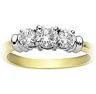 Diamonds set in gold or silver
