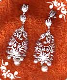 Pearl chandelier earrings