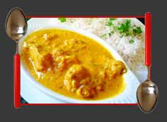 Chicken curry with rice