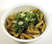 Penne with pesto sauce