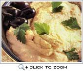 Mixed pulse dip with black olives