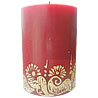 Candle with Gold Henna Work